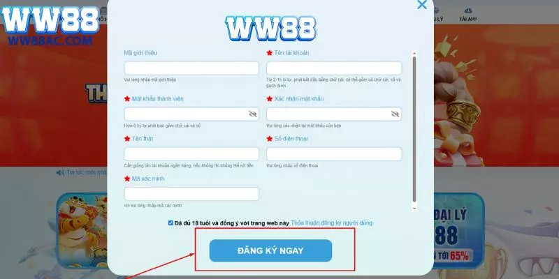 Điều kiện để đăng ký WW88 newbie cần lưu ý 