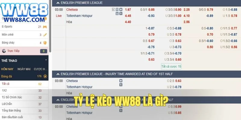 Tìm hiểu về tỷ lệ kèo bóng đá WW88